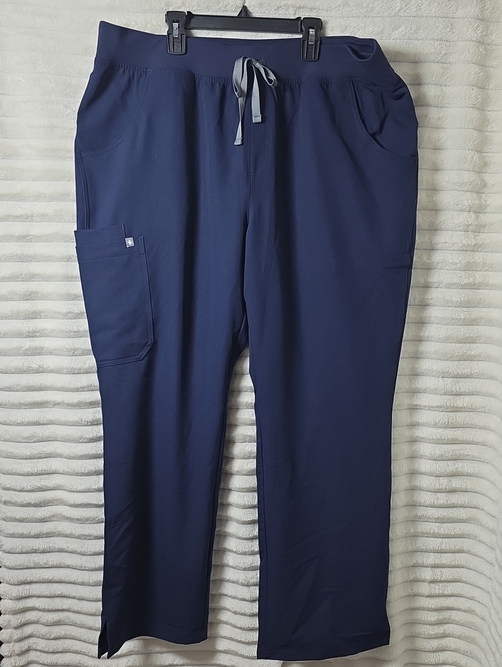 0392 Navy‎ Drawstring Cargo Scrub Pants